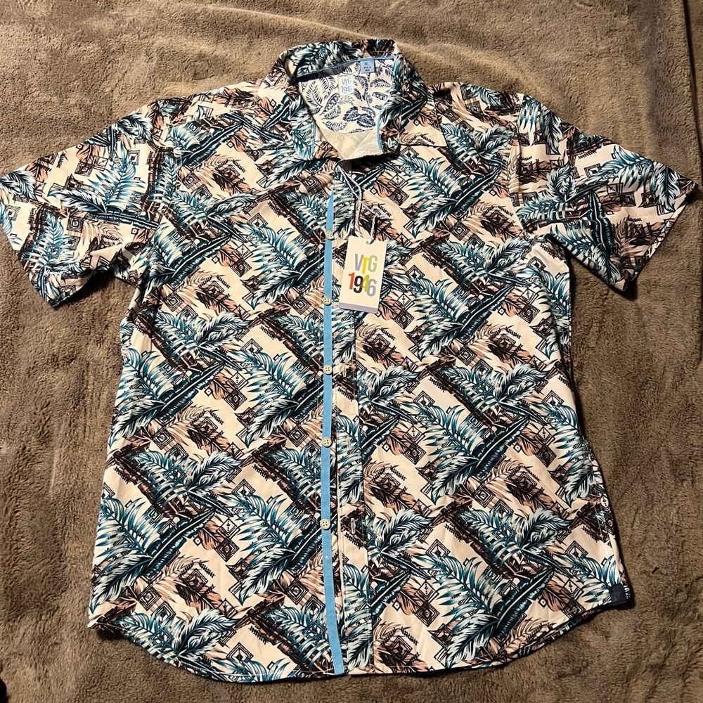 Vintage men’s shirt  1946 button up collared shirt size XL NEW